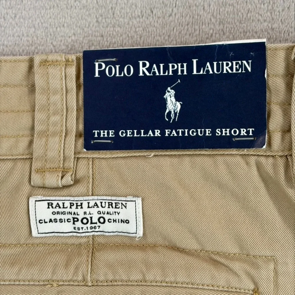 Vintage Polo Ralph Lauren Gellar Fatigue Cargo Shorts Soft Almond Men 40x10 NWT